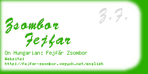 zsombor fejfar business card